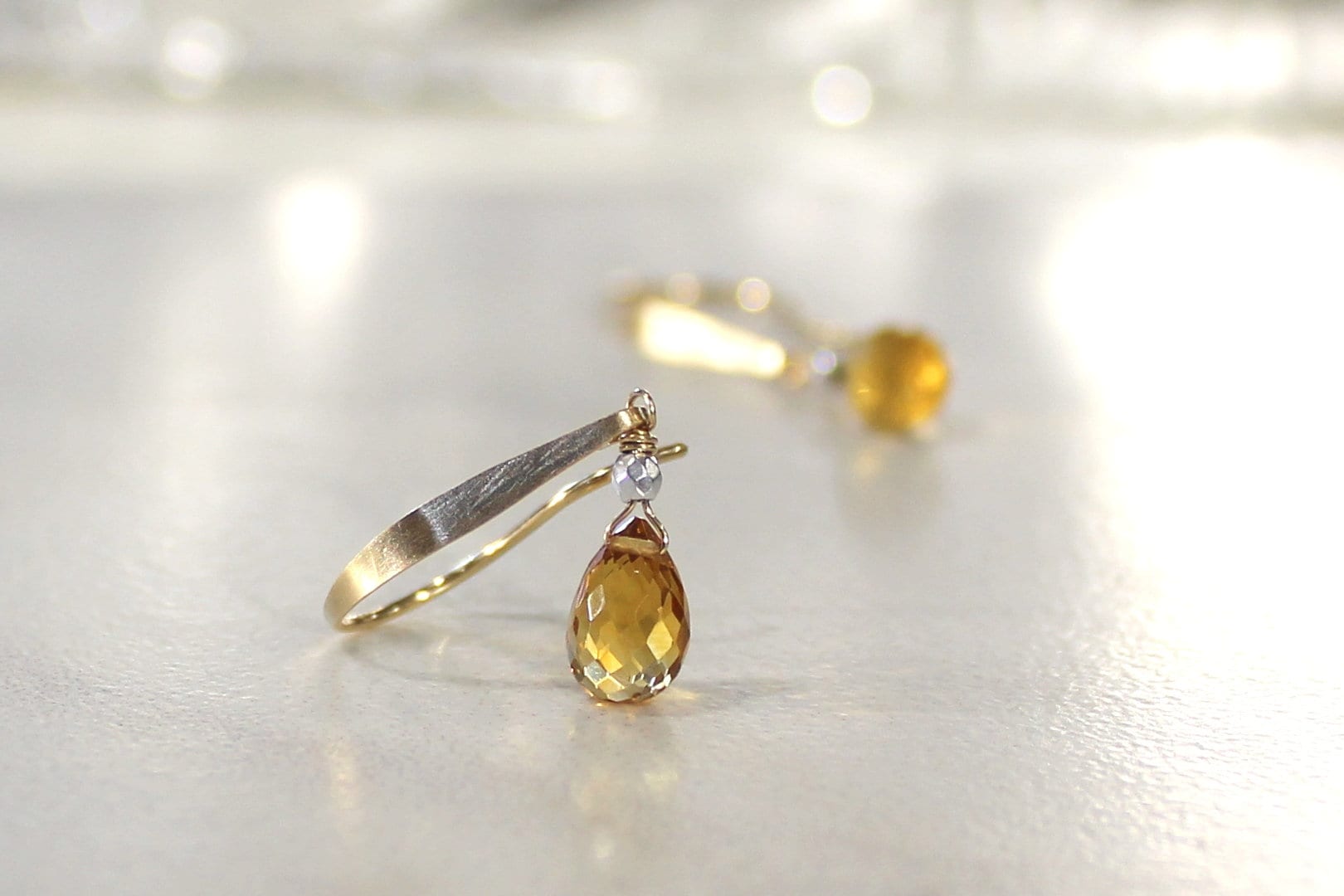 Teardrop Citrin Ohrringe Handgemachte Gold Artisan Ohrhaken Teardrop Citrin Ohrringe Handgemachte Gold Artisan Ohrhaken von StoneLinkDesigns