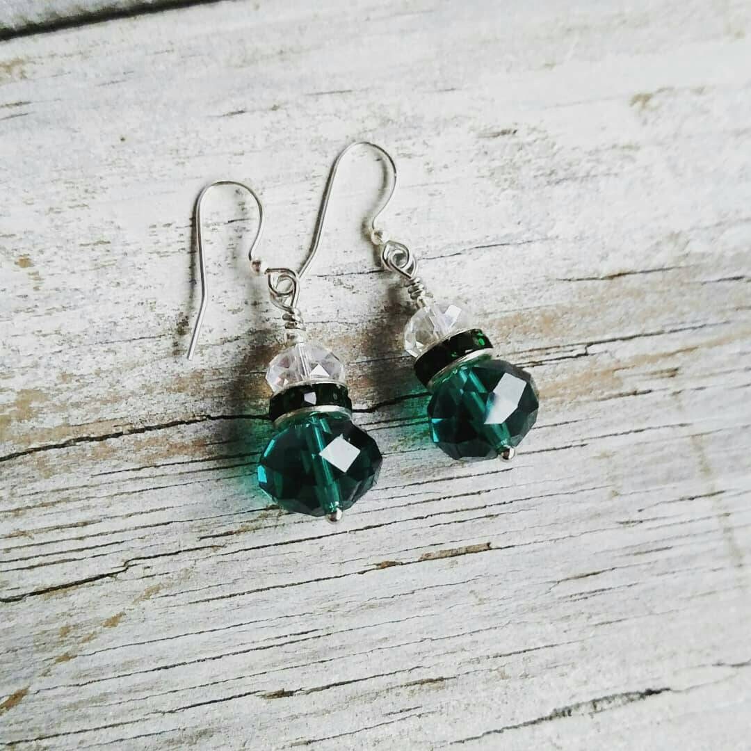 Crystal Emerald Grün Ohrringe von StoneLoveJewelryGirl