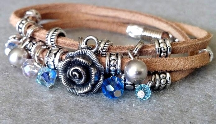 Rosa Wickelarmband/Halskette von StoneLoveJewelryGirl