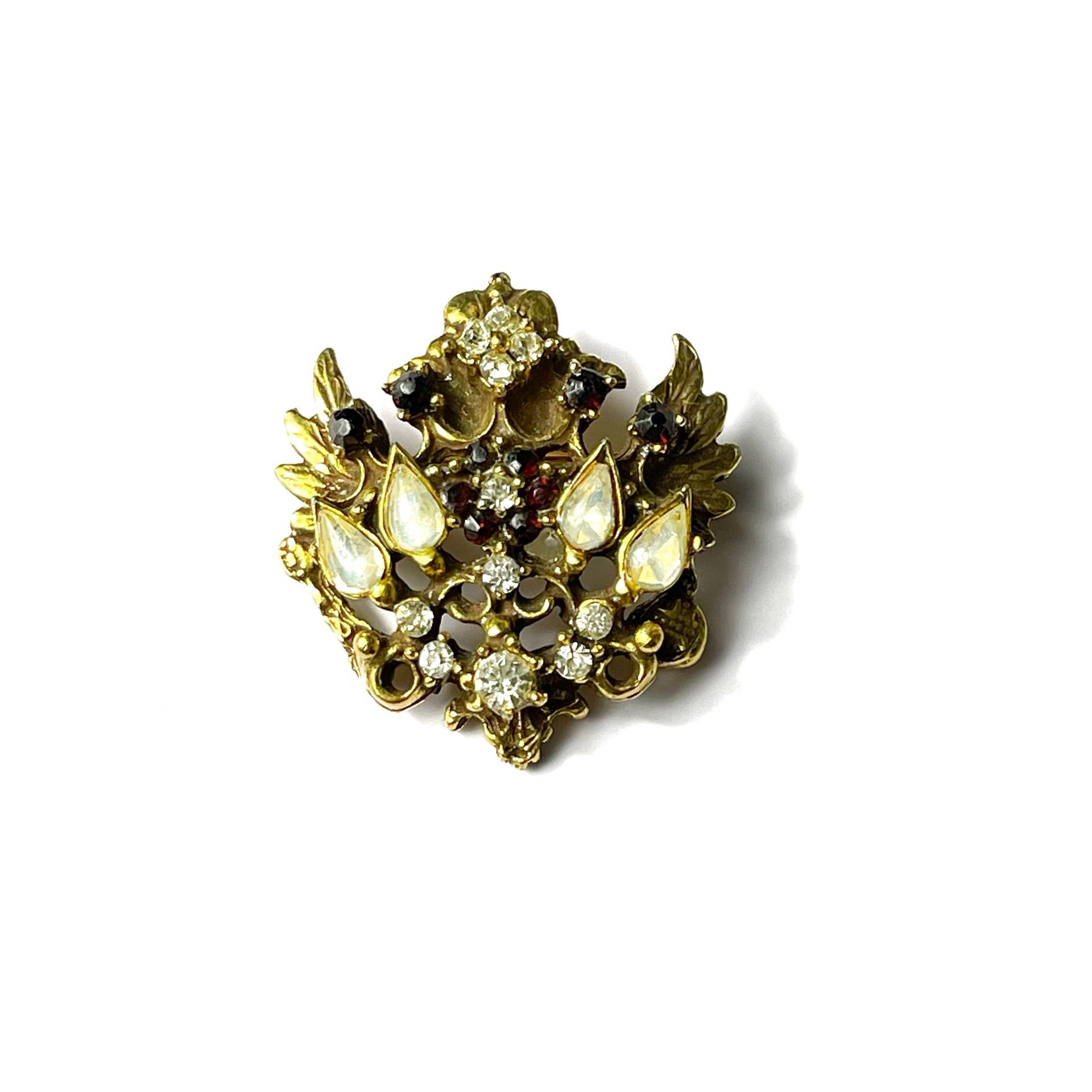 Vintage Gold Ton Opal, Diamant Und Schwarz Schmuck Geflügelte Brosche Vintage Gold Ton Opal, Diamant Und Schwarz Schmuck Geflügelte Brosche von StoneRanchVintage