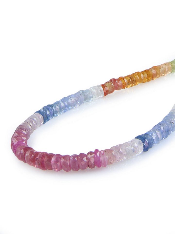 StoneTrip Kette ohne Anhänger Saphir Halskette verschiedene Farben und vergoldetem Silberverschluss von StoneTrip