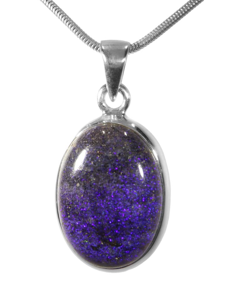 StoneTrip Kettenanhänger Andamooka Opal, Anhänger in Silber gefasst mit Öse, Unikat von StoneTrip