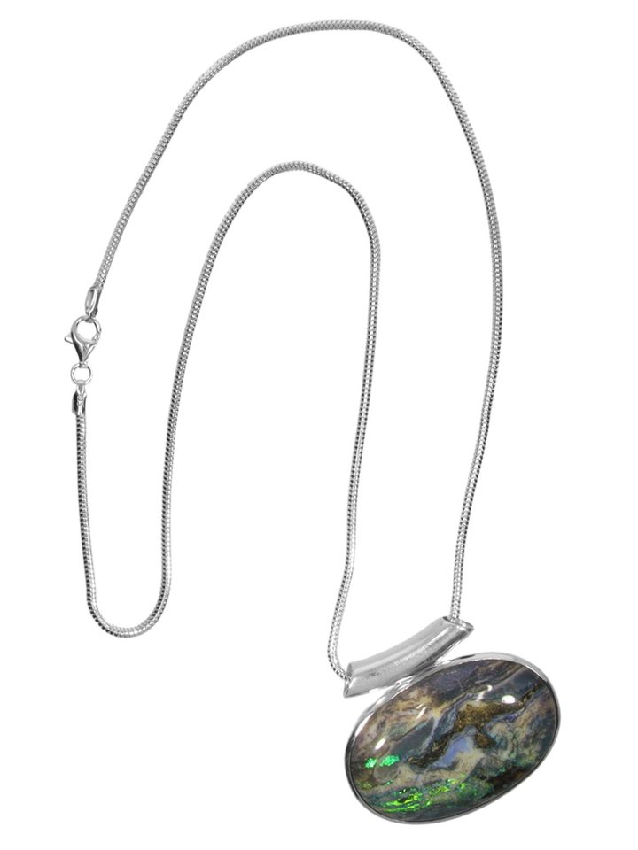 StoneTrip Kettenanhänger Andamooka Opal, Anhänger in Silber gefasst mit Röhrchen, Unikat StoneTrip Kettenanhänger Andamooka Opal, Anhänger in Silber gefasst mit Röhrchen, Unikat von StoneTrip