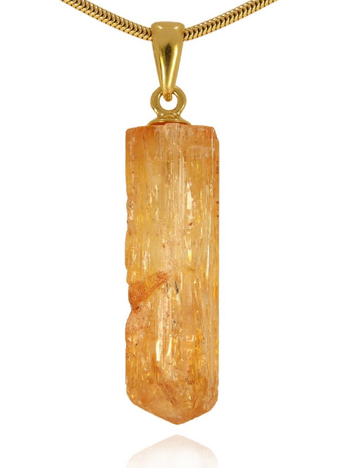 StoneTrip Kettenanhänger Imperial Topas, Anhänger mit vergoldeter Silberöse, Unikat von StoneTrip