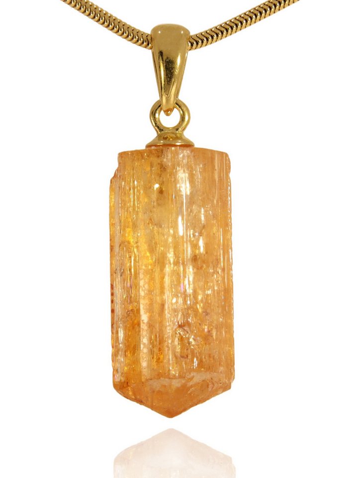 StoneTrip Kettenanhänger Imperial Topas, Anhänger mit vergoldeter Silberöse, Unikat von StoneTrip