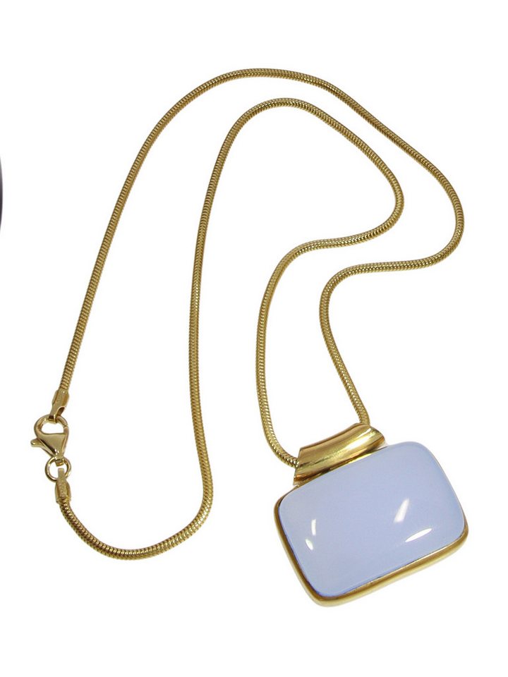 StoneTrip Kettenanhänger Kettenanhänger Chalcedon in vergoldetes Silber gefasst mit Röhrchen StoneTrip Kettenanhänger Kettenanhänger Chalcedon in vergoldetes Silber gefasst mit Röhrchen von StoneTrip