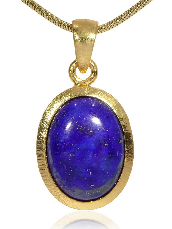 StoneTrip Kettenanhänger Kettenanhänger Lapis in vergoldetes Silber gefasst mit Öse, Unikat StoneTrip Kettenanhänger Kettenanhänger Lapis in vergoldetes Silber gefasst mit Öse, Unikat von StoneTrip