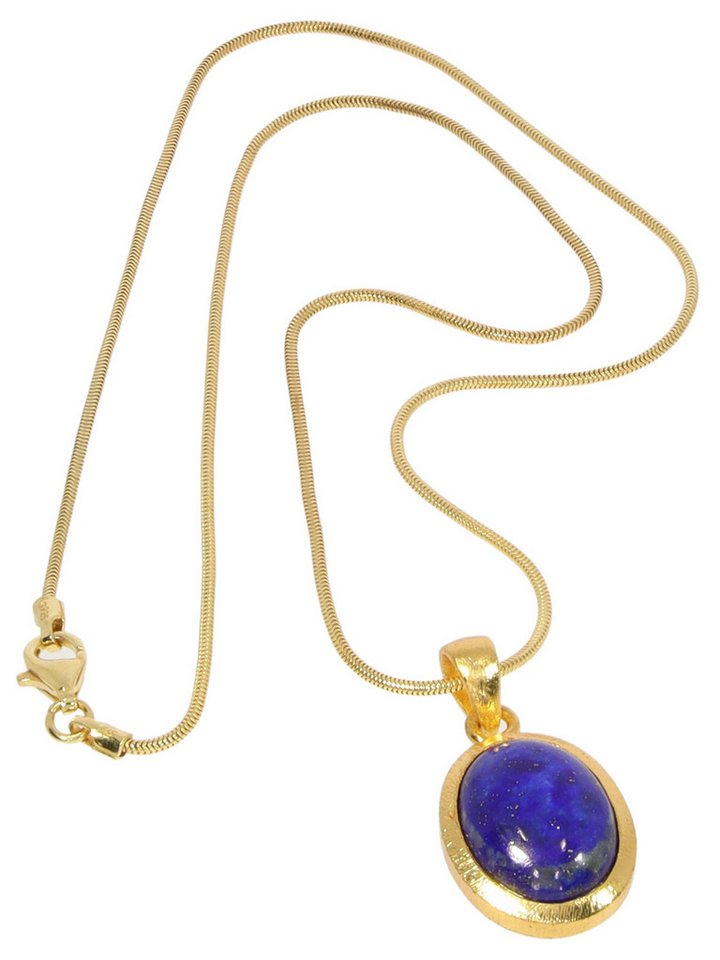 StoneTrip Kettenanhänger Kettenanhänger Lapis in vergoldetes Silber gefasst mit Öse, Unikat StoneTrip Kettenanhänger Kettenanhänger Lapis in vergoldetes Silber gefasst mit Öse, Unikat von StoneTrip