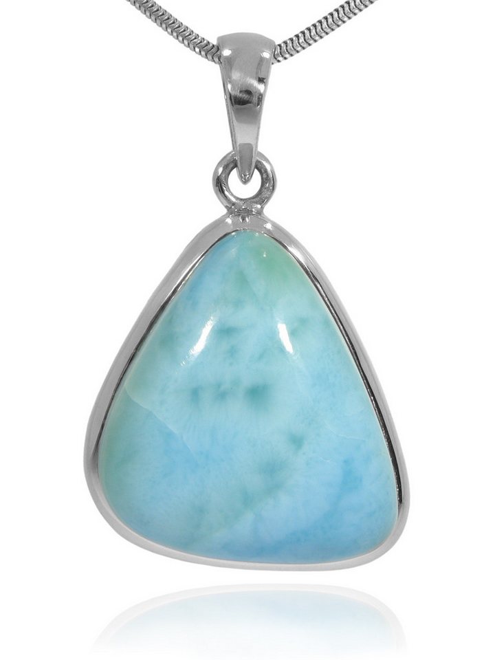 StoneTrip Kettenanhänger Lariminar Anhänger in Silber gefasst mit Öse, Unikat von StoneTrip