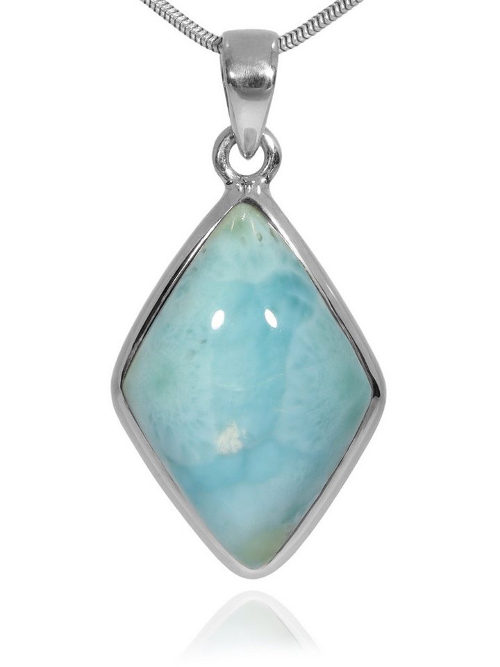 StoneTrip Kettenanhänger Lariminar Anhänger in Silber gefasst mit Öse, Unikat von StoneTrip