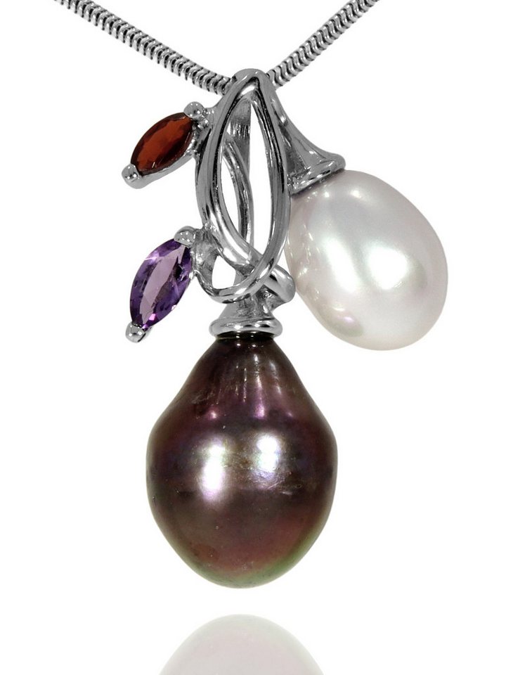 StoneTrip Kettenanhänger Perlen Anhänger mit Edelsteinen und Silber von StoneTrip