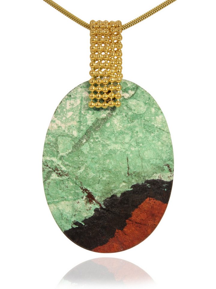 StoneTrip Kettenanhänger Sonora Sunrise Anhänger Silber vergoldet Kugelbandhalter von StoneTrip