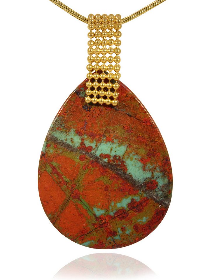 StoneTrip Kettenanhänger Sonora Sunrise Anhänger Silber vergoldet Kugelbandhalter von StoneTrip