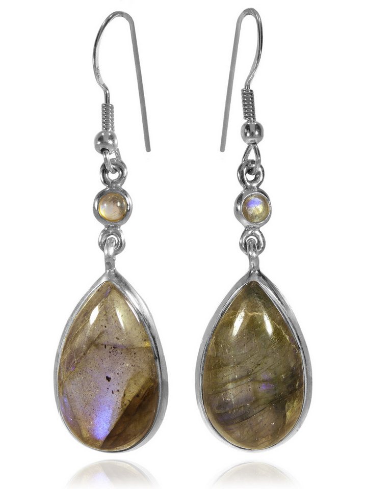 StoneTrip Paar Ohrhänger Set Ohrhänger verschiedene Edelsteine in Silber gefasst mit Fischhaken StoneTrip Paar Ohrhänger Set Ohrhänger verschiedene Edelsteine in Silber gefasst mit Fischhaken von StoneTrip