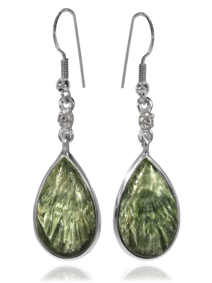 StoneTrip Paar Ohrhänger Set Ohrhänger verschiedene Edelsteine in Silber gefasst mit Fischhaken von StoneTrip