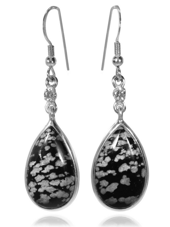 StoneTrip Paar Ohrhänger Set Ohrhänger verschiedene Edelsteine in Silber gefasst mit Fischhaken von StoneTrip