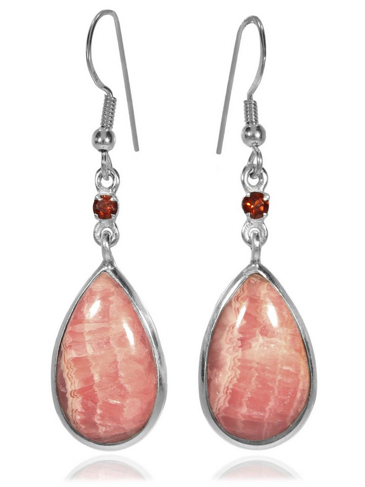 StoneTrip Paar Ohrhänger Set Ohrhänger verschiedene Edelsteine in Silber gefasst mit Fischhaken von StoneTrip