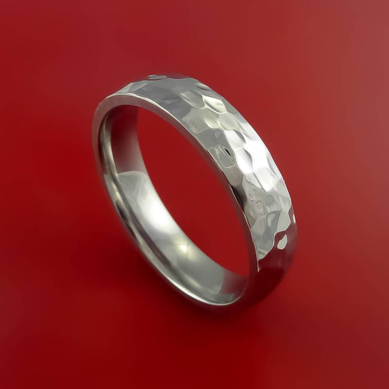 Kobalt-Chrom Gehämmert Hochzeit Band Verlobungsring Jede Größe Und Finish 3-22 Gemacht von StonebrookJewelry