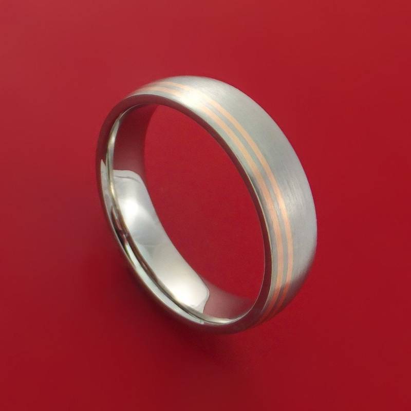 Rose Gold Ring Und Titan Custom Made Band Beliebig Finish Sizing Von 3-22 von StonebrookJewelry
