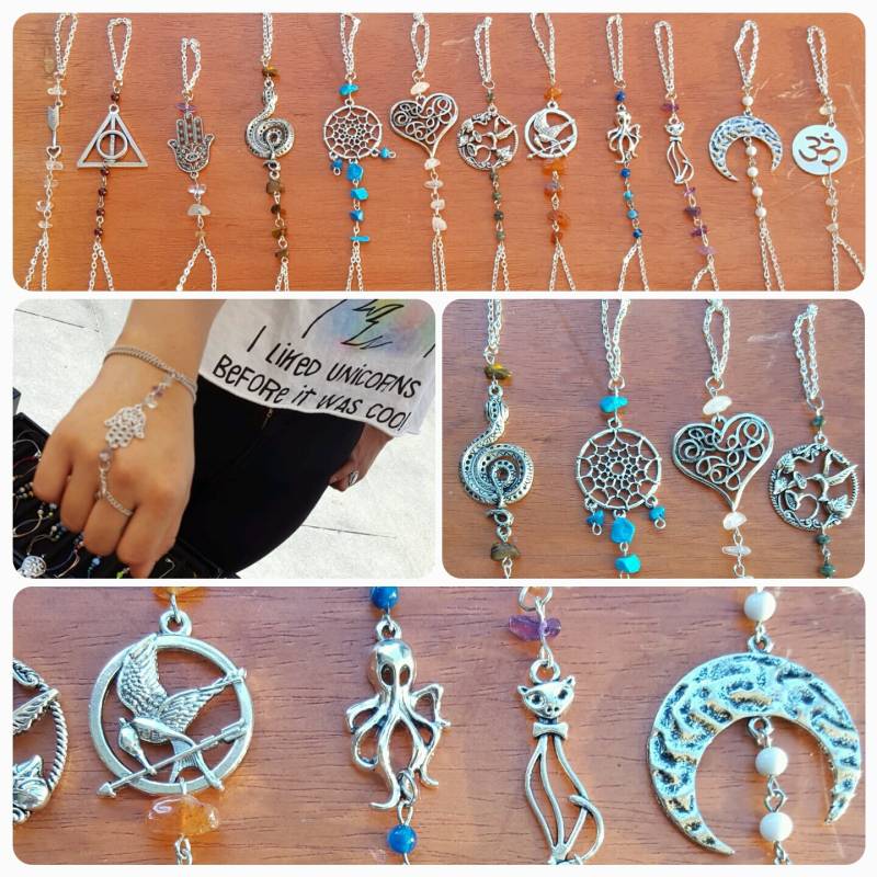 Edelstein Kleopatra Armbänder Mit Ring Befestigt von StonedByHeidi