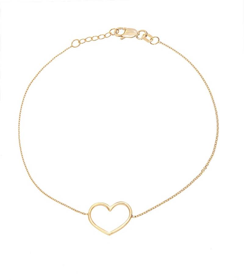 14 K Gold Zierliche Draht Herz Armbandgeburtstagjubiläumgraduationgeschenkvalentinstagmothersday von StonedLovebySuzy