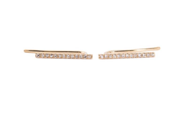 14K Gold Mini Bar Krabbel/Ohrringe 14K Gold Mini Bar Krabbel/Ohrringe von StonedLovebySuzy