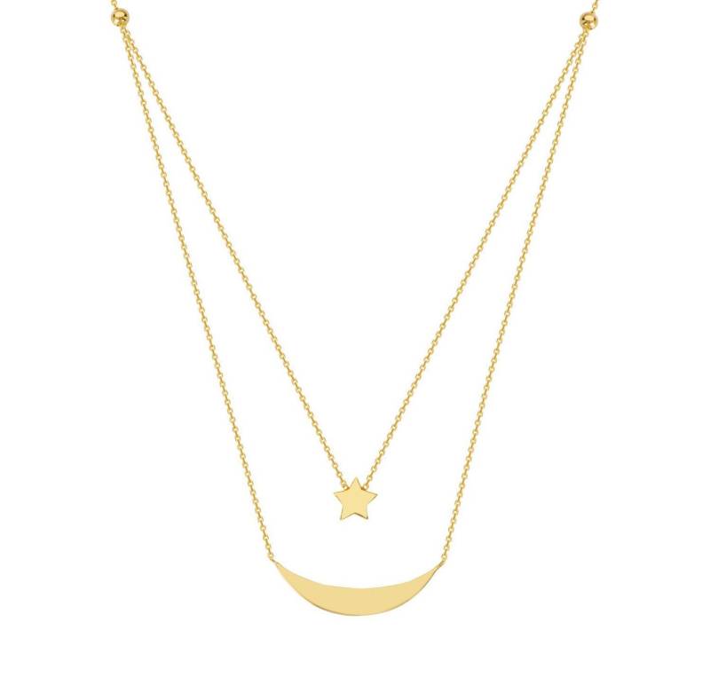 585Er Gelbgold Mond - Und Stern-Doppelschicht-Halskettegeburtstaggraduierunghochzeitliebejubiläummuttertagvalentinstag 585Er Gelbgold Mond - Und Stern-Doppelschicht-Halskettegeburtstaggraduierunghochzeitliebejubiläummuttertagvalentinstag von StonedLovebySuzy