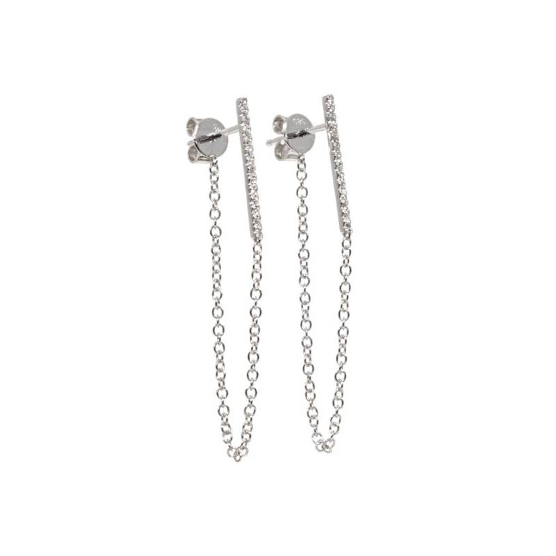 Schöne & Zierliche Baumseider Kette Und Diamant Bar Ohrringe Schöne & Zierliche Baumseider Kette Und Diamant Bar Ohrringe von StonedLovebySuzy