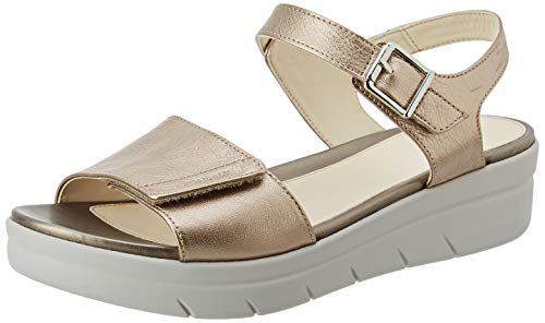 Stonefly Damen Aqua Iii 2 Laminated Knöchelriemchen Sandalen, Gold (Metal Fizz Z00), 36 EU von Stonefly