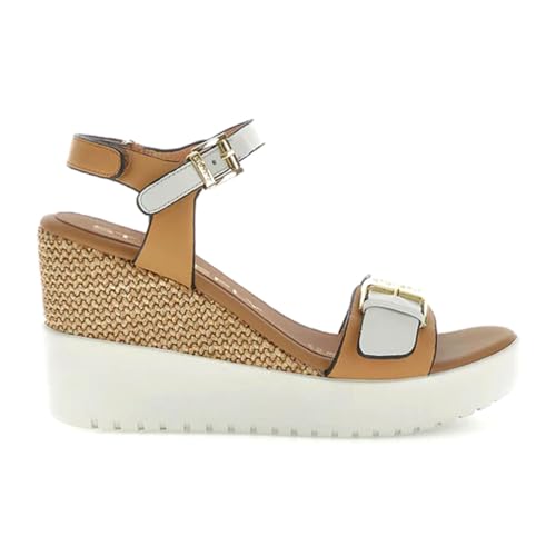 Stonefly Ely 21 Damen-Sandalen mit Keilabsatz, Weißes Leder, 38 EU Stonefly Ely 21 Damen-Sandalen mit Keilabsatz, Weißes Leder, 38 EU von Stonefly