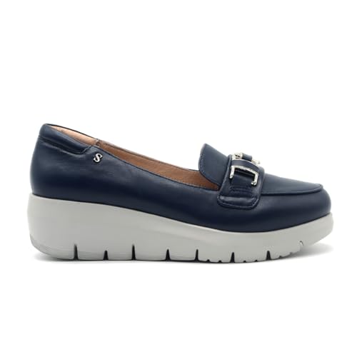 Stonefly Plume 37 Damen-Mokassin mit Keilabsatz, blau, 38.5 EU Stonefly Plume 37 Damen-Mokassin mit Keilabsatz, blau, 38.5 EU von Stonefly