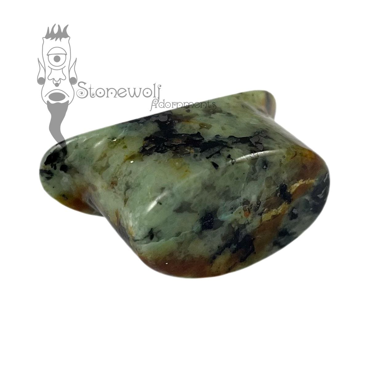 Zoisit Stein Oval Labret Plug Für Stretched Lip Piercings Handgefertigt in Uk von StonewolfAdornments