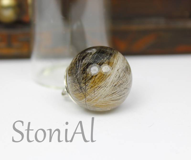 Perle Mit Haaren Von Mensch Oder Tier Kappe 925 Silber von StoniAl