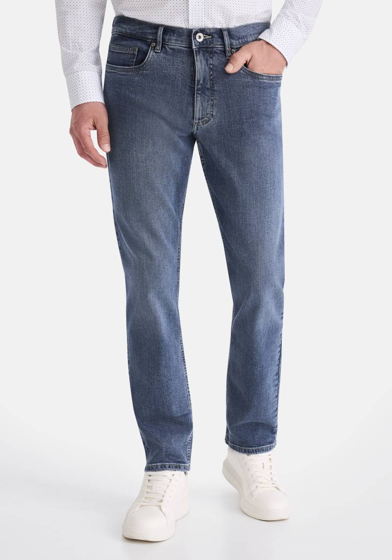 Stooker Men 5-Pocket-Hose "Frisco Denim Straight Fit Men" Straight Fit Casual Clean Wash Twill Coloured Comfort Flex für Herren von Stooker Men