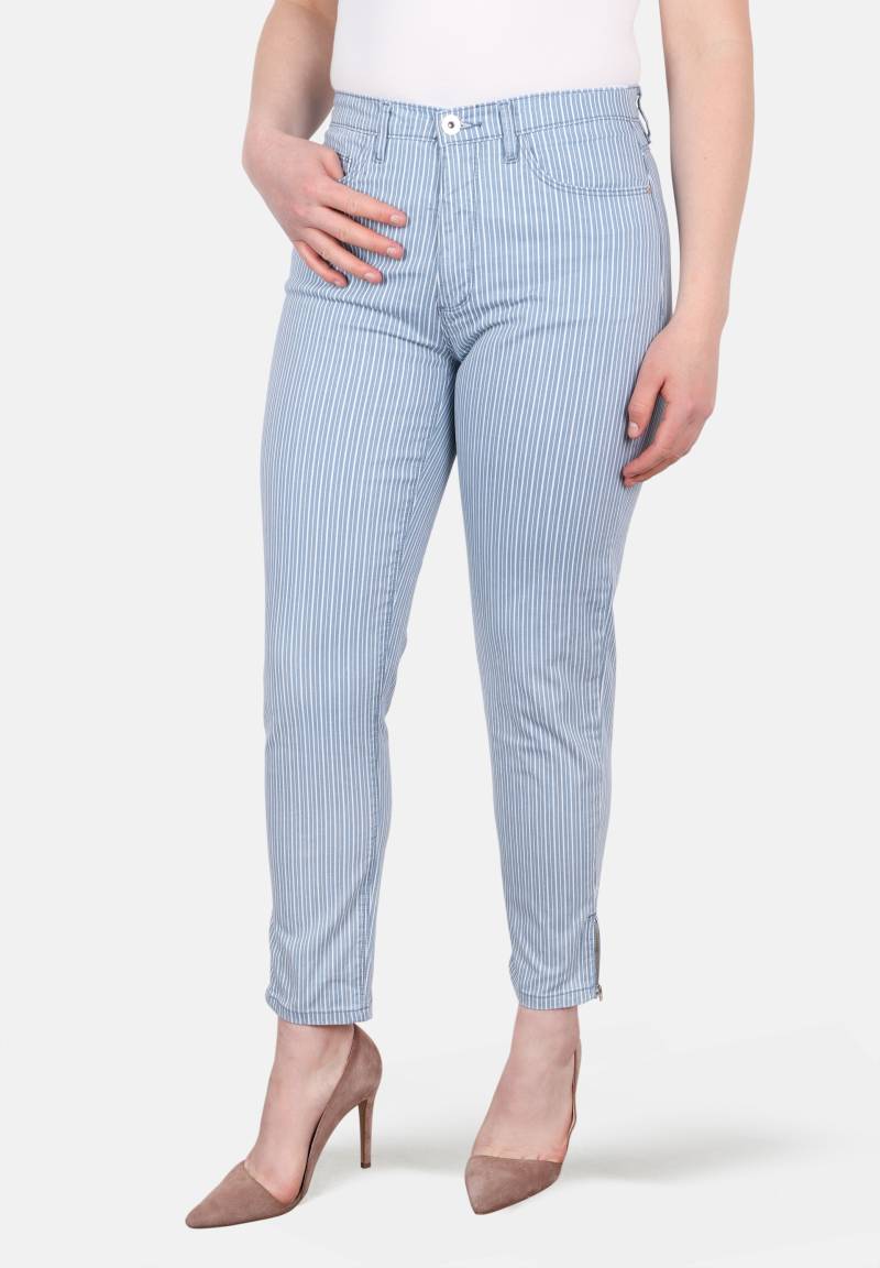 STOOKER WOMEN 5-Pocket-Jeans "Nizza Stripe Tapered Fit" Tapered Fit Casual Clean Wash Denim Seitlichem Gummibund. für Damen von Stooker Women