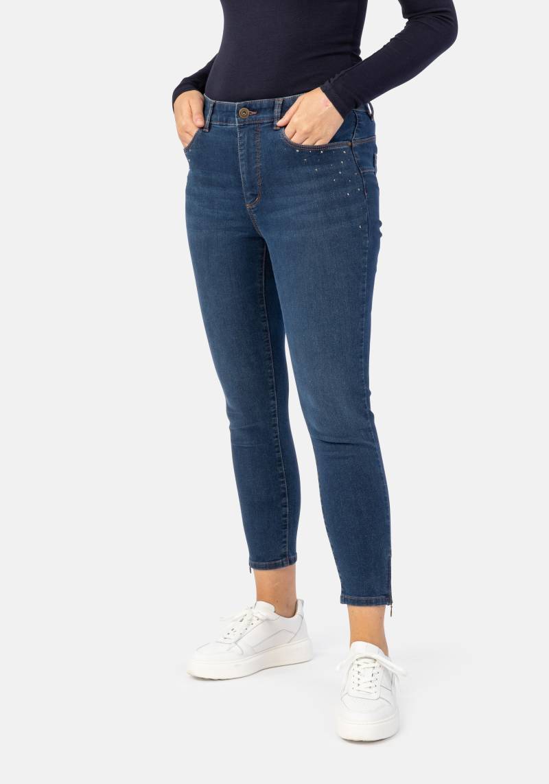 STOOKER WOMEN 5-Pocket-Jeans "Rio Denim Strass Skinny Fit" Skinny Fit Casual Clean Wash Denim Jeans Magic Shape Effekt für Damen von Stooker Women
