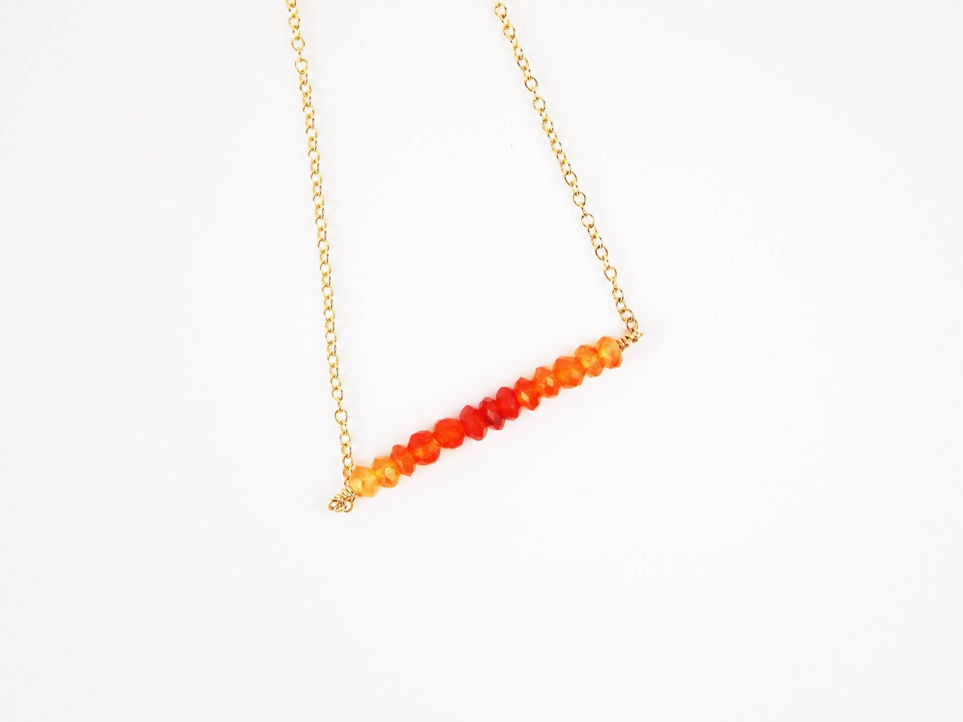Karneol Ombre Bar Halskette von StoopSaleDesigns