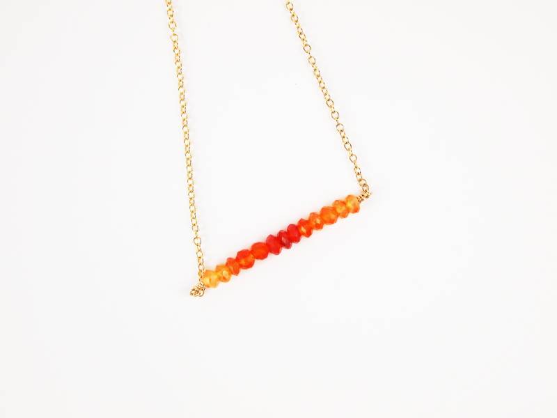 Karneol Ombre Bar Halskette Karneol Ombre Bar Halskette von StoopSaleDesigns