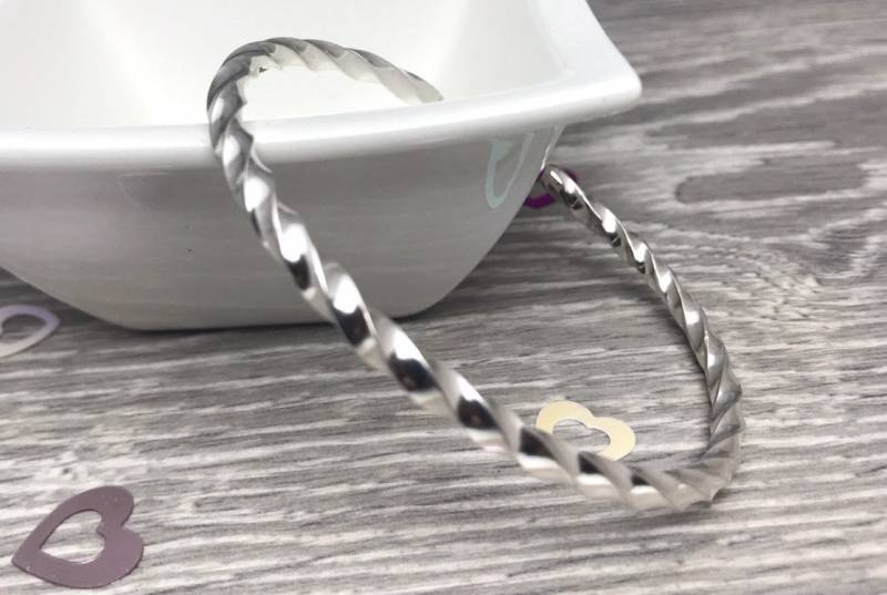 Gedrehter Sterling Silber Armreif Unisex Statement Schmuck von StooshJewellery
