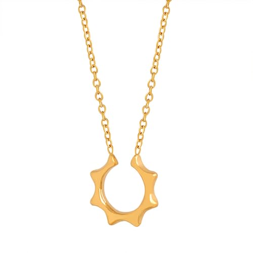 StorYe Halskette Anhänger Geometrischer Anhänger Halskette für Frauen Kette Punk Gold FarbeSchmuck Weibliche Elegante Halskette Geburtstagsgeschenk von StorYe