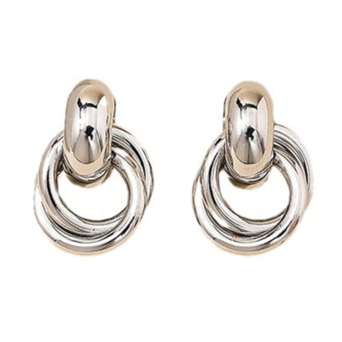 1 Paar Kreisohrringe Mode Ohrschmuck Täglich Schmuck Legierungsmaterial Ohrstollen Geeignet Für Den Alltäglichen Look Geometrischer Kreisohrringe Geeignet von Storage Bag