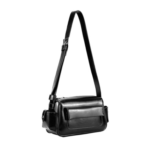 2023 Neue Umhängetasche Solid Color Messenger Bag Für Mädchen Frauen Einfache PU Leder Crossbody Modetrendy Schwarz Usw. von Storage Bag