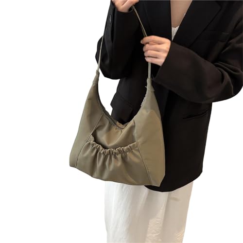 2024 Neue Handtasche Feste Farb Umhängetaschen Großkapazität Einkaufstasche Für Frauen Mädchen Leinwand Bag Damenhandtasche von Storage Bag
