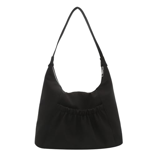 2024 Neue Handtasche Feste Farb Umhängetaschen Großkapazität Einkaufstasche Für Frauen Mädchen Leinwand Bag Damenhandtasche von Storage Bag