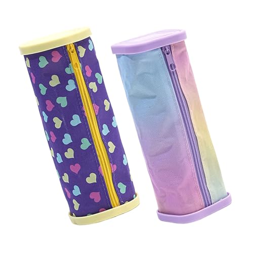 2pcs Multifunktions Bleistiftkoffer Reißverschlüsse Bleistiftbeutel Für Schüler Erwachsener Großer Kapazität Stiftbeutel Reisekosmetikbeutel Multifunktionaler Stift von Storage Bag