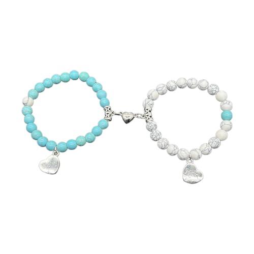 2pcs Stylish Armband Set Love Distil Matching Armband Zeigen Sie Ihre Liebe Und Intimität Die Für Verschiedene Gelegenheit Liebhaber Schmuck Geeignet von Storage Bag