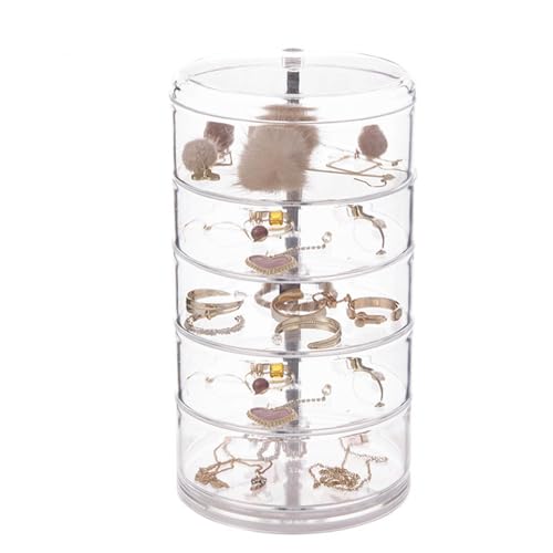 3/4/5tier Mehrschichtige Transparente Rotierende Schmuckschachtel Staubsichere Schutzmaßnahmen Schmuckhalter Organizer Stapelbares Behälter Transparent Case Organisation Speicherplatz Langlebig 3/4/5tier Mehrschichtige Transparente Rotierende Schmuckschachtel Staubsichere Schutzmaßnahmen Schmuckhalter Organizer Stapelbares Behälter Transparent Case Organisation Speicherplatz Langlebig von Storage Bag