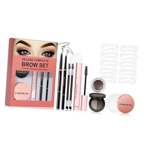Augenbrauen Stempel Schablonen Kits Wasserdichte Augenbrauen Stempel Und Formungskits Wiederverwendbare Schablone Brauenstiftpinsel Und Forming von Storage Bag