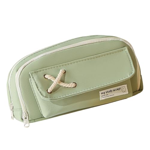 Bleistiftkoffer Mit Großer Kapazität Schreibwarenbeutel Bleistiftbeutel Leinwand Make Up Schreibweise Für Studenten Mädchen Leinwand Stiftkoffer Ästhetischer Make Up Beutel Kosmetik Kosmetik von Storage Bag