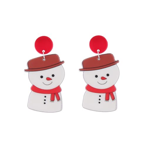 Cartoon Weihnachten Acryl Drop Ohrringe Lustiger Weihnachtsmann Snowman Dangle Ohrringe Statement Schmuck Geschenk Für Frauen Mädchen Süßes Weihnachtsmann Snowman Leicht Und Langlebig Bequem Zu Zu von Storage Bag